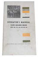 Herr Voss Operators Manual for Power Squaring Shears